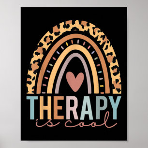 Therapie is cool geestelijke gezondheidsbewustzijn poster