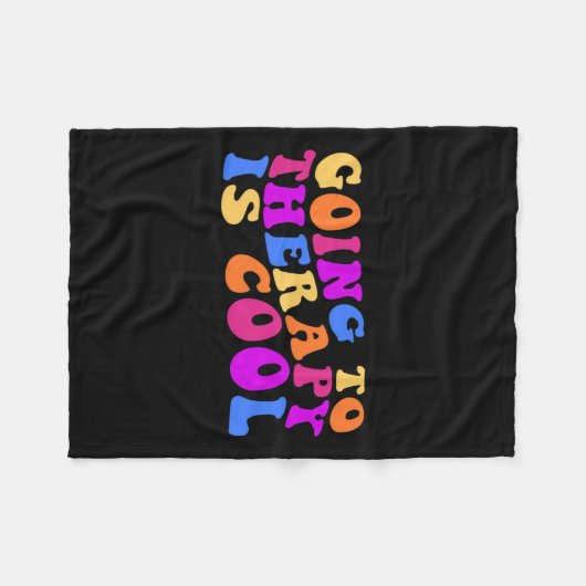 Therapie is cool mentale gezondheid zelfmoordbewus fleece deken (Voorkant (Horizontaal))