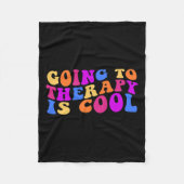 Therapie is cool mentale gezondheid zelfmoordbewus fleece deken (Voorkant)