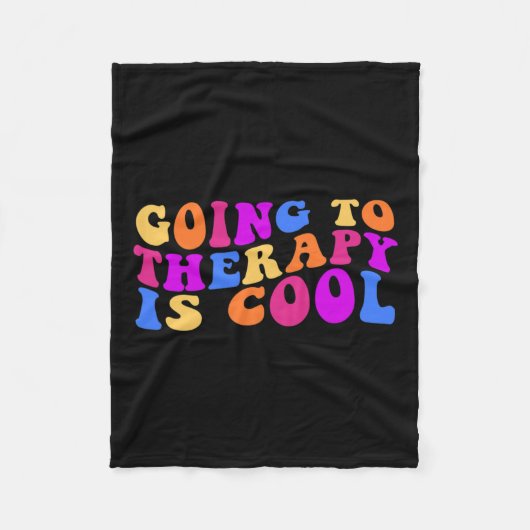 Therapie is cool mentale gezondheid zelfmoordbewus fleece deken (Voorkant)