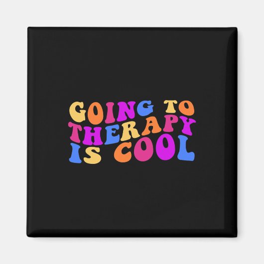 Therapie is cool mentale gezondheid zelfmoordbewus magneet (Voorkant)