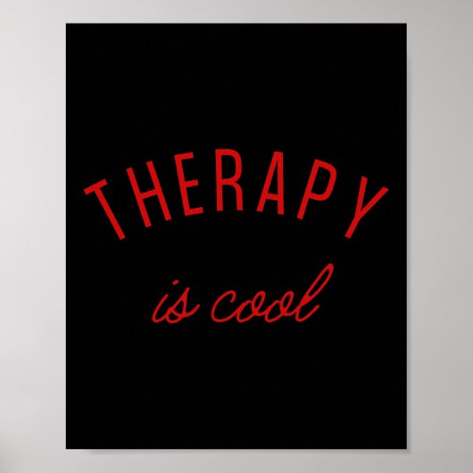 Therapie Is Cool Mentale Gezondheidsproblemen Bewu Poster (Voorkant)