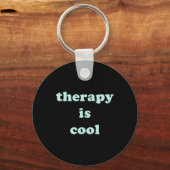 Therapie is cool mintgroen bewustzijn van de geest sleutelhanger (Voorkant)