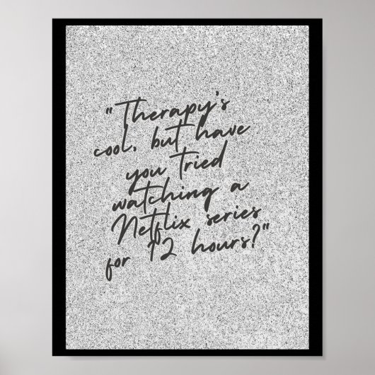 Therapie is cool poster (Voorkant)