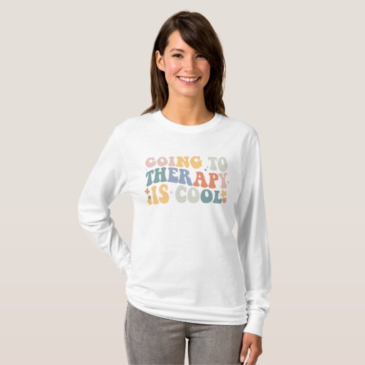 Therapie is cool t-shirt (Voorkant volledig)
