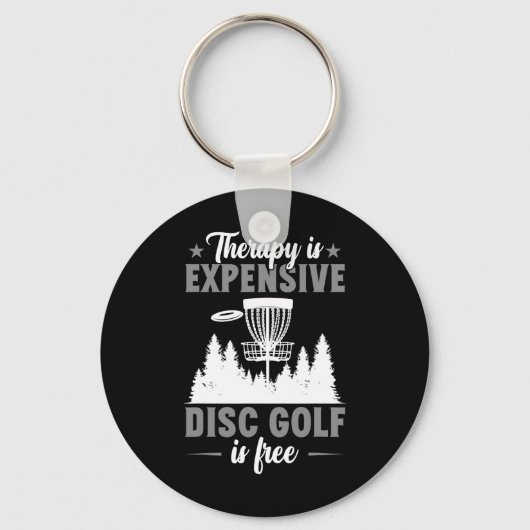 Therapie is duur Discgolf Discgolfer  Sleutelhanger (Voorkant)