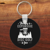 Therapie is duur Discgolf Discgolfer  Sleutelhanger (Voorkant)