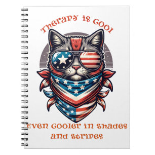 Therapie is een cool T-shirt - Geestelijke gezondh Notitieboek