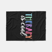 Therapie is koele zelfzorg geestelijke gezondheid fleece deken (Voorkant (Horizontaal))