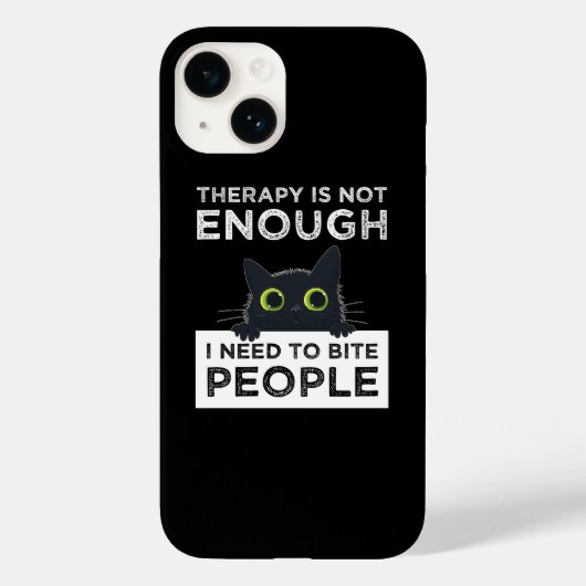 Therapie Is Niet Voldoende - Ik Moet Mensen Bijten Case-Mate iPhone Case (Achterkant)
