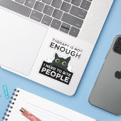 Therapie Is Niet Voldoende - Ik Moet Mensen Bijten Sticker (Laptop met iPhone)