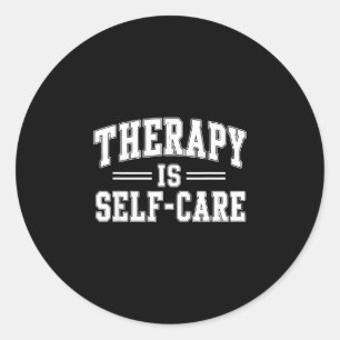 Therapie is zelfzorg bewustzijn van de geestelijke ronde sticker