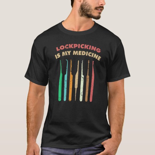Therapie Lockapping is mijn medicijnobby Locksmith T-shirt (Voorkant)