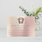 Therapie Massage Reflexology Certificate Gift Roos (Staand voorkant)