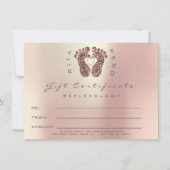 Therapie Massage Reflexology Certificate Gift Roos (Voorkant)