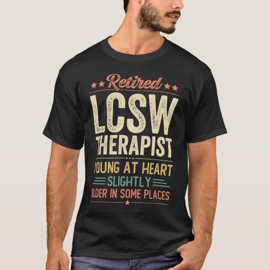 Therapie met gepensioneerd Lcsw T-shirt (Voorkant)