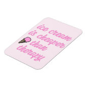 Therapie met ijs - Funny Summer Quote Magneet (Linkerzijde)