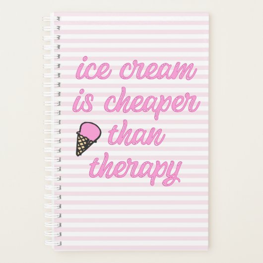 Therapie met ijs - Funny Summer Quote Planner (Voorkant)