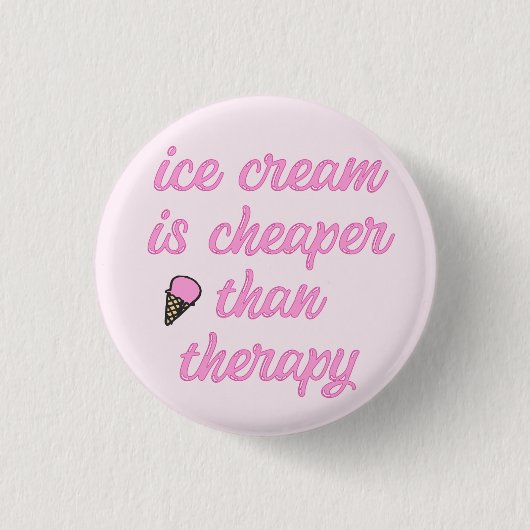 Therapie met ijs - Funny Summer Quote Ronde Button 3,2 Cm (Voorkant)