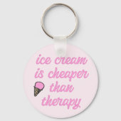 Therapie met ijs - Funny Summer Quote Sleutelhanger (Voorkant)