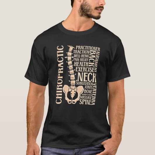 Therapie met medicijntherapie met chiropractische  t-shirt (Voorkant)