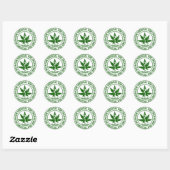 Therapie met medicinaal plant ronde sticker (Vel)