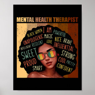 Therapie met psychische aandoeningen Afro-vrouwen  Poster