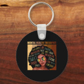 Therapie met psychische aandoeningen Afro-vrouwen  Sleutelhanger (Voorkant)