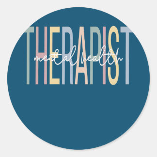 Therapie met psychische aandoeningen Boho Mental H Ronde Sticker