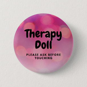 Therapie Reborn Knop Gelieve Voor Aanraken Te Vrag Ronde Button 5,7 Cm