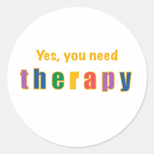 Therapie Ronde Sticker (Voorkant)