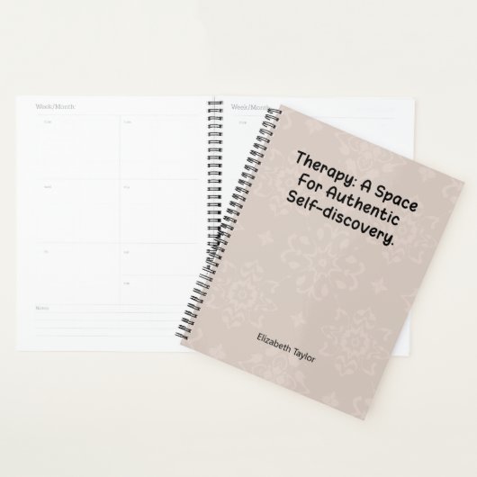 Therapie: Ruimte voor Authentieke Zelfontdekking Planner (Display)