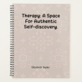 Therapie: Ruimte voor Authentieke Zelfontdekking Planner (Voorkant)