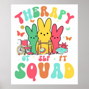 therapie squad, retro, vintage poster