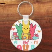therapie squad, retro, vintage sleutelhanger (Voorkant)