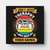 Therapie versus videogames, grappige videogamer, g fotoplaat (Voorkant)
