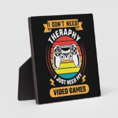 Therapie versus videogames, grappige videogamer, g fotoplaat (Voorkant)