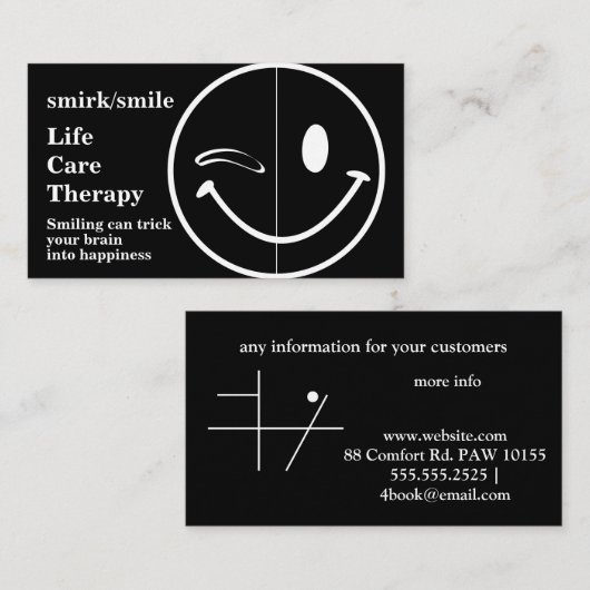 Therapie-visitekaartje Visitekaartje (Voorkant / Achterkant)