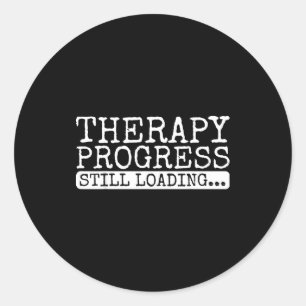 Therapie Voortgang Nog Laden Funny Fysiotherapie Ronde Sticker
