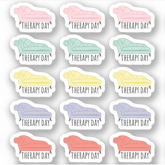 Therapiedag Afspraakherinnering Planner Kalender Sticker (Voorkant)