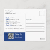 Therapiehond Bezoek Blue Sparkle Briefkaart (Achterkant)
