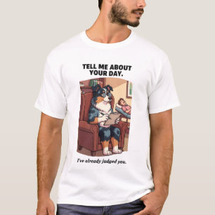 Therapiehond Grappig Shirt Beoordel Je Dag