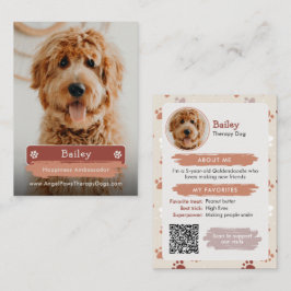 Therapiehond Handelskaart, Foto & QR-code Contactkaartje