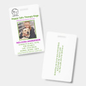 Therapiehond Identificatiebadge Badge (Voor- en achterkant)