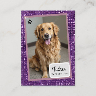 Therapiehond Ruilkaart Paarse Glans Visitekaartje