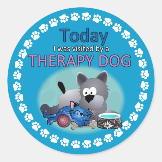 Therapiehond Souvenir Sticker (Voorkant)