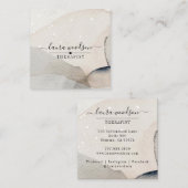 Therapist abstracte aardeWaterverf Vierkante Visitekaartje (Voorkant / Achterkant)