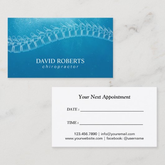 Therapist Blue Water Appointment Afsprakenkaartje (Voorkant / Achterkant)