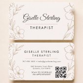 Therapist Botanical Florist QR Code Professional Visitekaartje