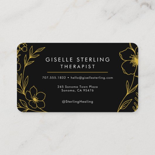 Therapist Botanical Professional Visitekaartje (Achterkant)